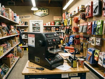 Key cutting machine, duplicate being made, the specialized hardware store servic