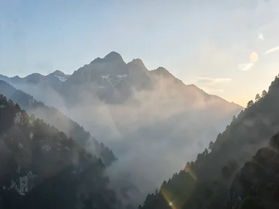Mountain fog creating conditions