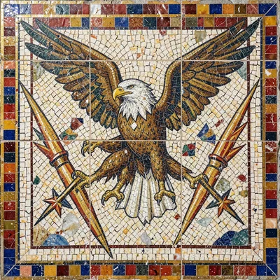 Roman eagle mosaic