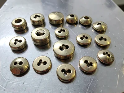 Brass button collection variety