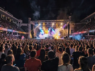 Concert crowd from stage view