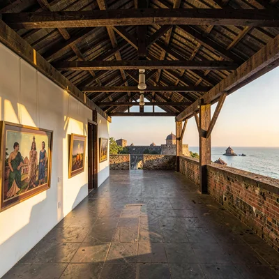 Galle fort golden hour, Dutch colonial tropical, Old Dutch warehouse converted t