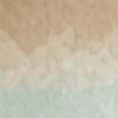 A wide diffuse drift moves from cool sage at the bottom to warm clay at the top,