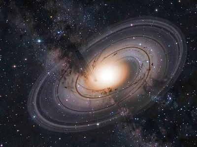 Ring galaxy from collision impact