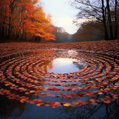 Land Art Photo Andy Goldsworthy-Inspired A spiral mad