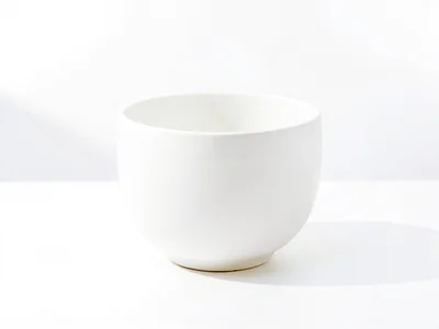 White pottery on white surface