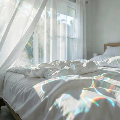 Soft diffused tropical light filtering through water vapor, Morning light throug