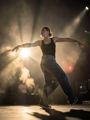 Dancer with light spill