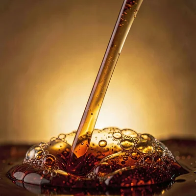 Baltic amber luminescence, backlit golden-brown, Caramel being poured, glossy am