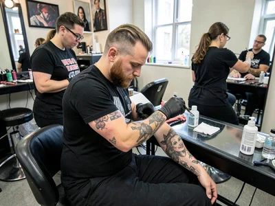 Tattoo parlor session