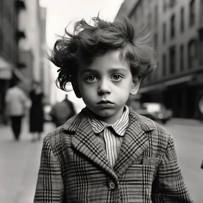 Vivian Maier photo or ugly and sick kid. street photo