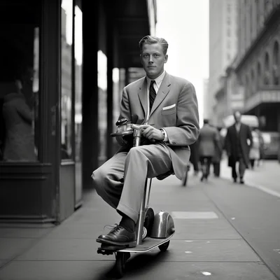 Street photo in the style of Vivian Maier The old-wor