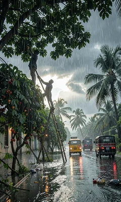 Pepper Vines in Storm