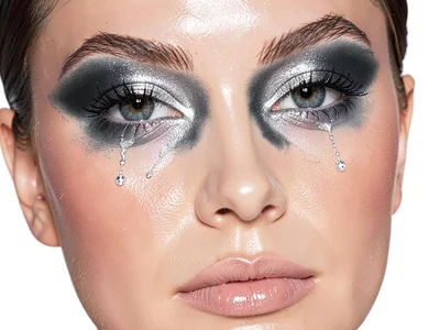 Charcoal silver smoky sparkle
