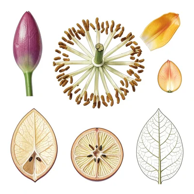Tulip Stamen Anther Pollen Array Dissection