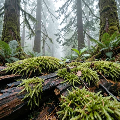 Nurse Log Moss Surface Detail