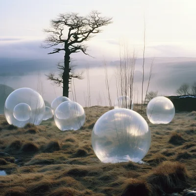 Land Art Photo by Andy Goldsworthy Giant translucent