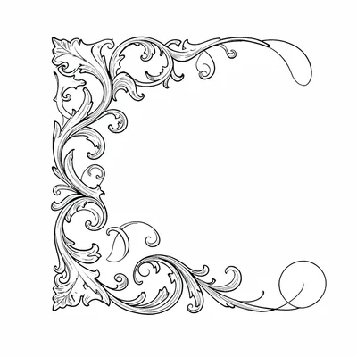 Corner ornament flourished