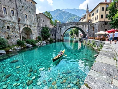 Emerald Neretva from bridge
