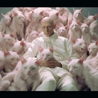 Matthew Barney crestmaster movie still hairless cats