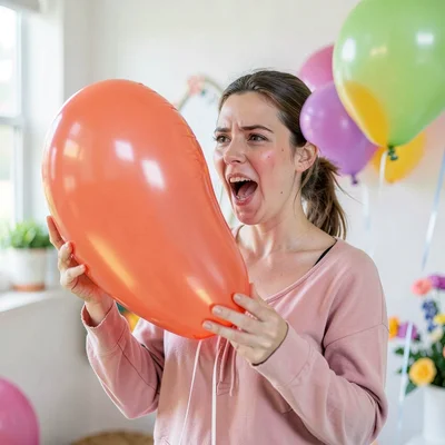 Popping balloon moment