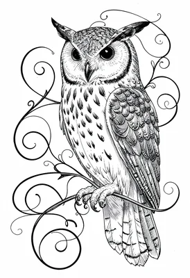 Elaborate owl flourished