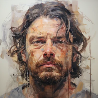 Painting portrait by Jenny Saville. che guevara