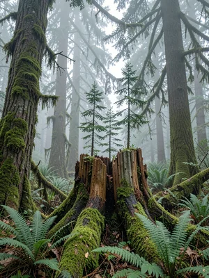 Nurse Stump With Hemlock Heirs