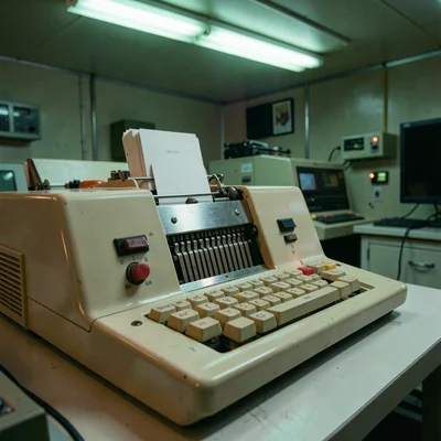 Card Punch Machine Keyboard Close-Up
