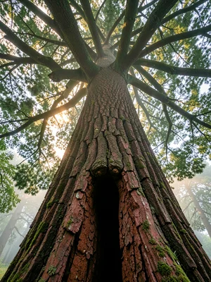 Looking Up the Yew Trunk