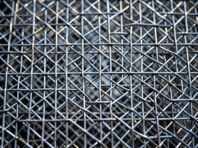 Woven steel mesh macro, plain weave wire cloth with each crossing point a tiny m