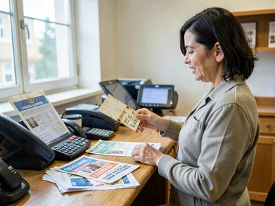 Person showing expired coupon to cashier hopefully, the negotiation attempt, the
