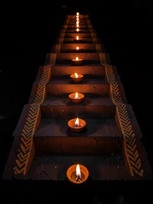 Staircase of Diyas Ascending