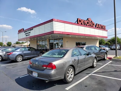 Drive-in movie theater from car