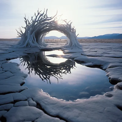 Land Art Photo by Andy Goldsworthy Melting ice sculpt