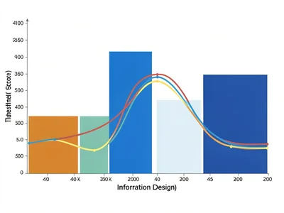 Test scores histogram infographic