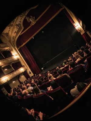 Theater balcony view tilted