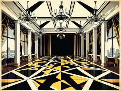 Art Deco grand ballroom