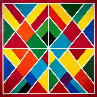 Abstract section of mural — pure geometric composition, no architectural referen