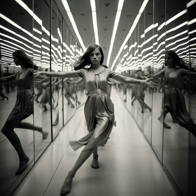 Photo Mirror in Motion Capture a moving subject like