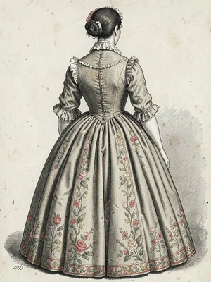 Colonial sacque engageantes