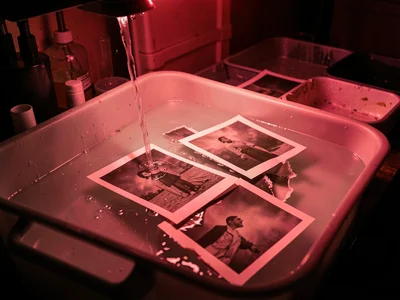 Prints Washing in Water Tray
