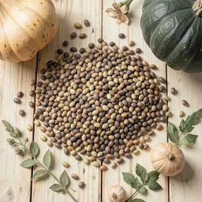 Heirloom Squash and Pumpkin Seeds Macro