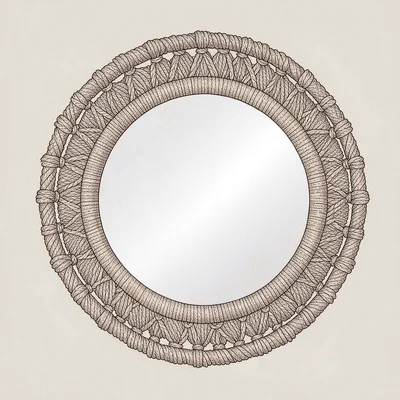 Macrame mirror frame