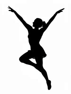 Dancer pose silhouette
