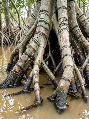 Tide Mark Rings on Root Bark