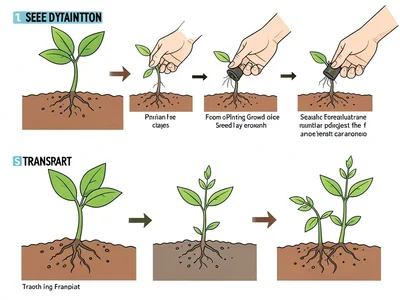 Seed germination process diagram