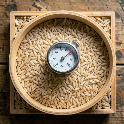 Thermometer in Rice Bed — Koji Temperature Control