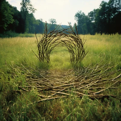 Land Art Photo by Andy Goldsworthy Delicate bio-degra