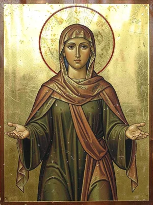 Nurse figure in full frontal pose, hands extended in offering gesture, gold grou